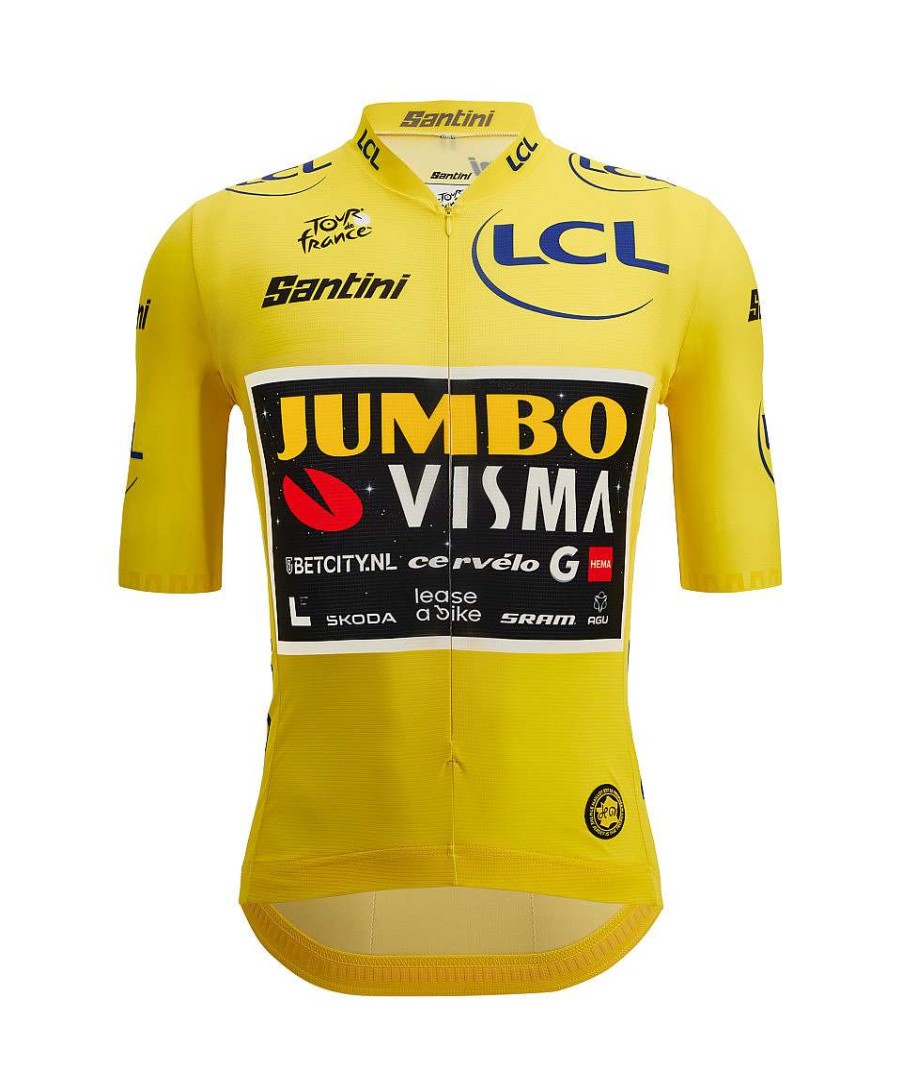 Uomo Santini Maglie Manica Corta | Tour De France 2023 - Maglia Gialla Vingegaard