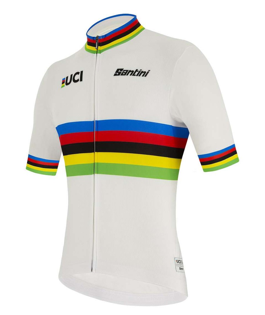 Uomo Santini Maglie Manica Corta | Uci Official Campione Del Mondo - Maglia Eco